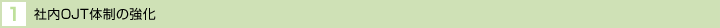 (1) 社内OJT体制の強化